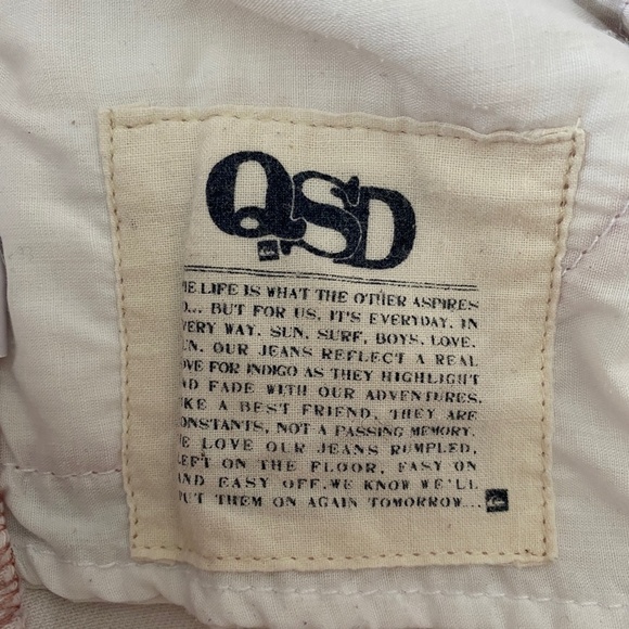 QSD Women's Light Peach Polka Dot Denim Cutoff Shorts Size 5/27 - Picture 2 of 12